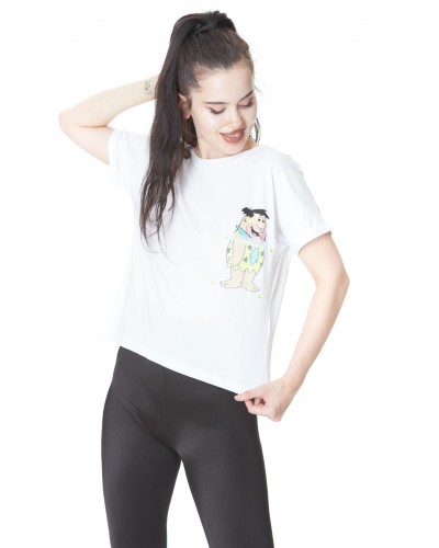 Cep Tül Ve Baskılı Tshirt 